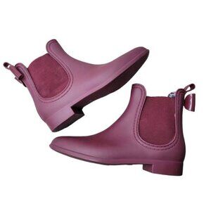 Catherine Malandrino Maroon Red Bordeaux Briellie Rain Bootie Sz EU 40/US 10